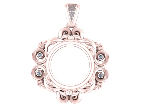 3D Gold Pendant 3D Print Model