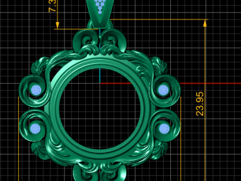 Ciondolo in oro 3D Modello di stampa 3D