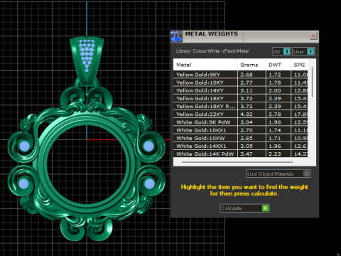Ciondolo in oro 3D Modello di stampa 3D