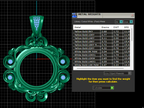 3D Gold Pendant 3D Print Model