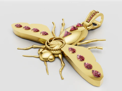 ANT GOLD PENDANT 3D Print Model