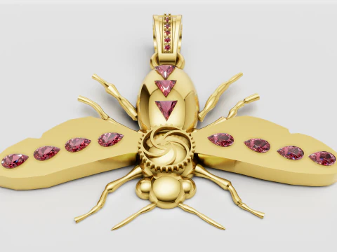 ANT GOLD PENDANT 3D Print Model