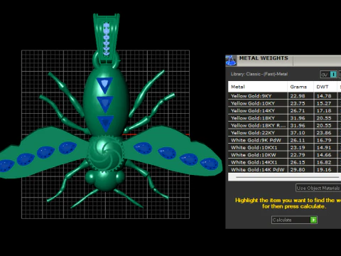 ANT GOLD PENDANT 3D Print Model