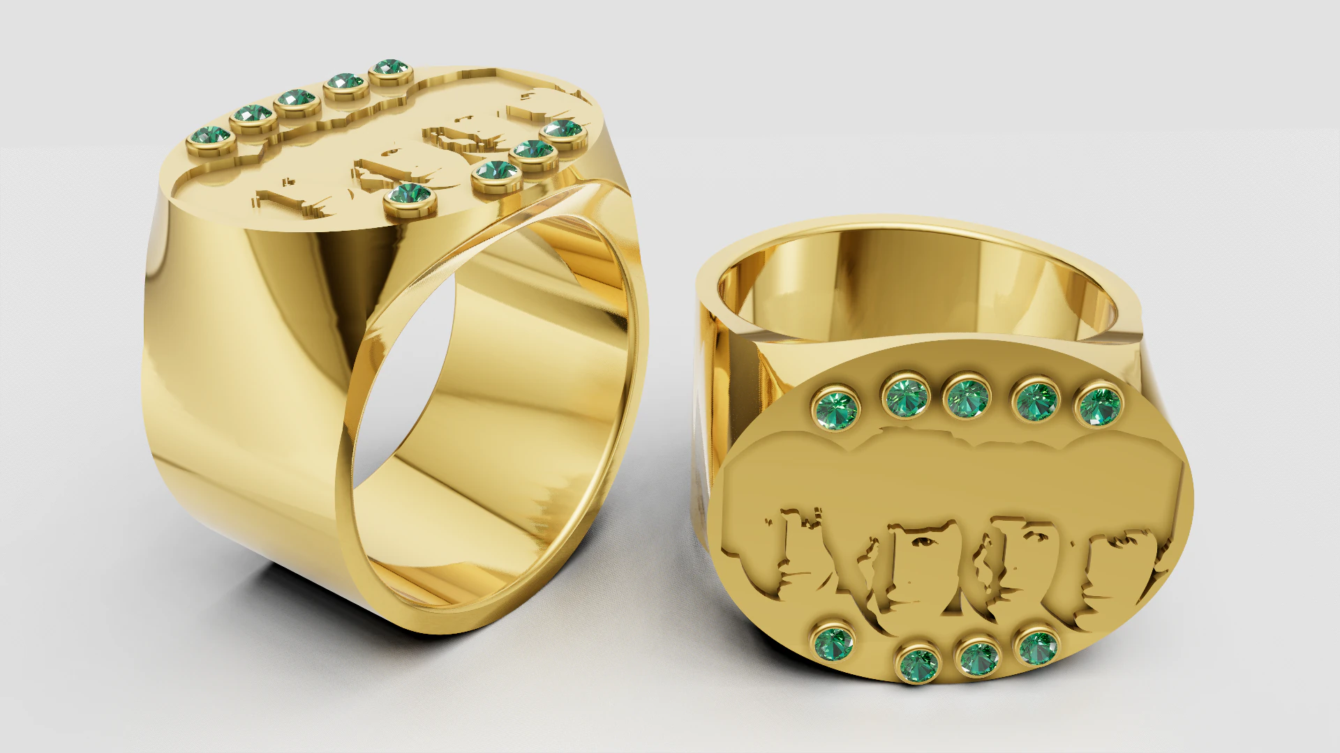 3D GOLD RING 3D Print Model .c4d .max .obj .3ds .fbx .stl .blend 