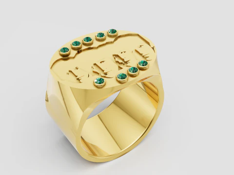 3D GOLD RING 3D Print Model