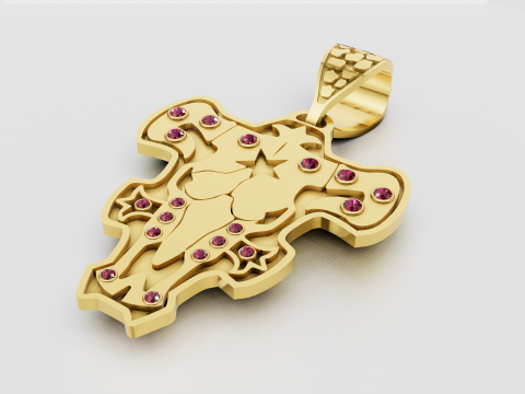 3D GOLD PENDANT 3Dプリントモデル