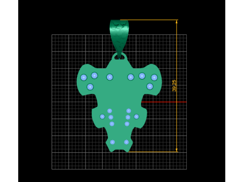 3D GOLD PENDANT 3Dプリントモデル