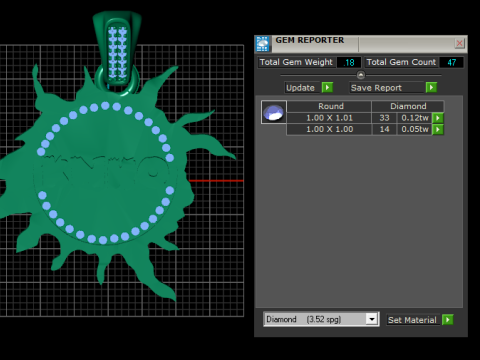 GOLD SUN PENDANT 3D Print Model