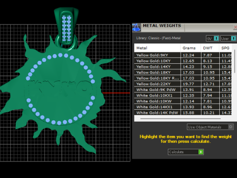 GOLD SUN PENDANT 3D Print Model
