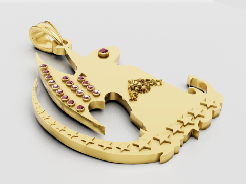 3D GOLD ANIMALS PENDANT 3D 打印模型