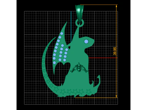 CIONDOLO ANIMALI IN ORO 3D Modello di stampa 3D