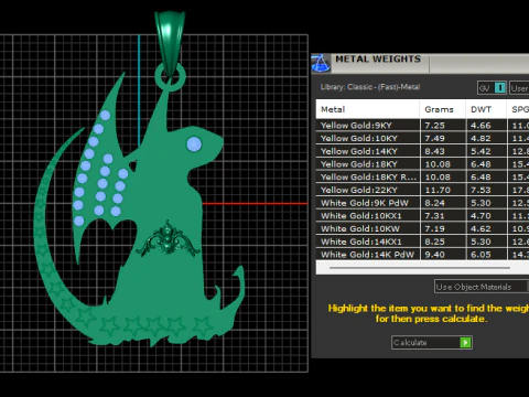 CIONDOLO ANIMALI IN ORO 3D Modello di stampa 3D