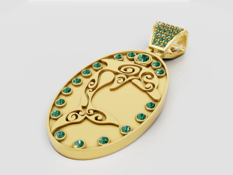 3D GOLD PENDANT 3D Print Model