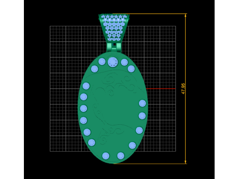 3D GOLD PENDANT Modello di stampa 3D