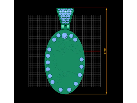 3D GOLD PENDANT 3D Print Model