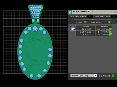 3D GOLD PENDANT 3D Print Model