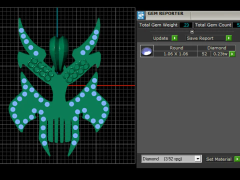 スカルフェイスペンダント 3Dプリントモデル
