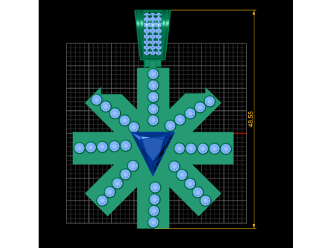 Flower Gold Pendant 3D Print Model