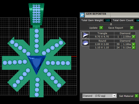 Flower Gold Pendant 3D Print Model
