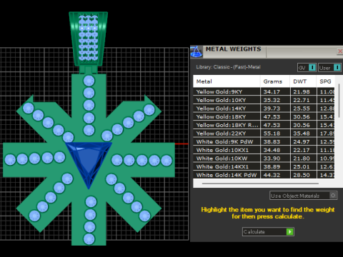 Flower Gold Pendant 3D Print Model