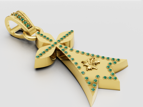 3D GOLD PENDANT Modello di stampa 3D