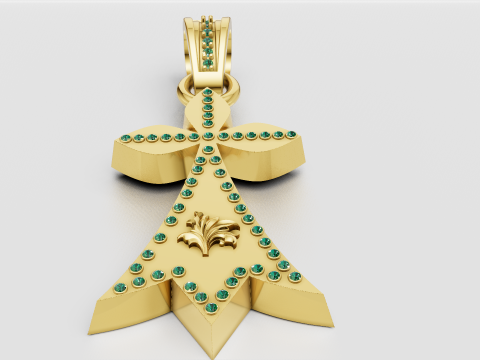 3D GOLD PENDANT 3Dプリントモデル
