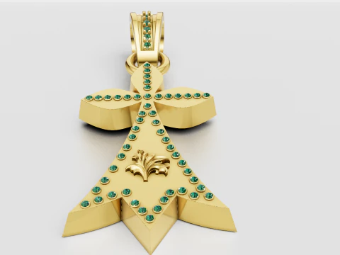 3D GOLD PENDANT 3D Print Model