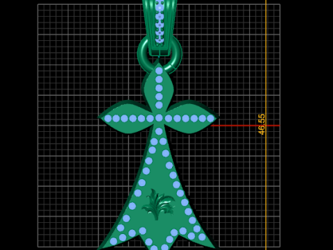 3D GOLD PENDANT 3Dプリントモデル