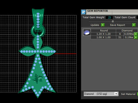 3D GOLD PENDANT 3Dプリントモデル