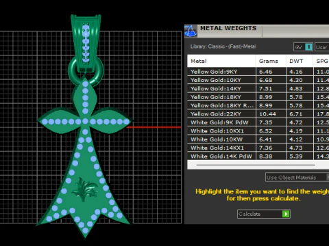 3D GOLD PENDANT 3D Print Model