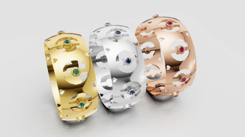 BRACELETS GOLD PENDANT 3D Принт Модель .c4d .max .obj .3ds .fbx .stl .blend
