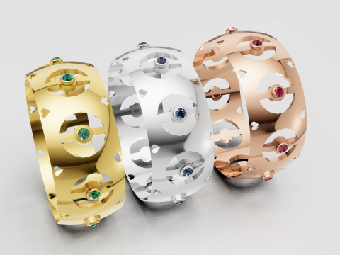 BRACELETS GOLD PENDANT Model do druku 3D