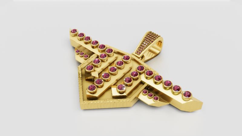 LOGO GOLD PENDANT 3D Print Model .c4d .max .obj .3ds .fbx .stl .blend 