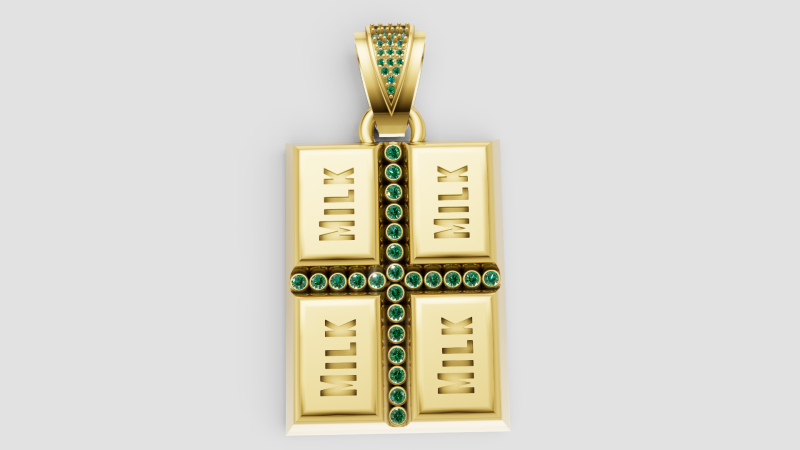 GIFT GOLD PENDANT 3D Print Model .c4d .max .obj .3ds .fbx .stl .blend