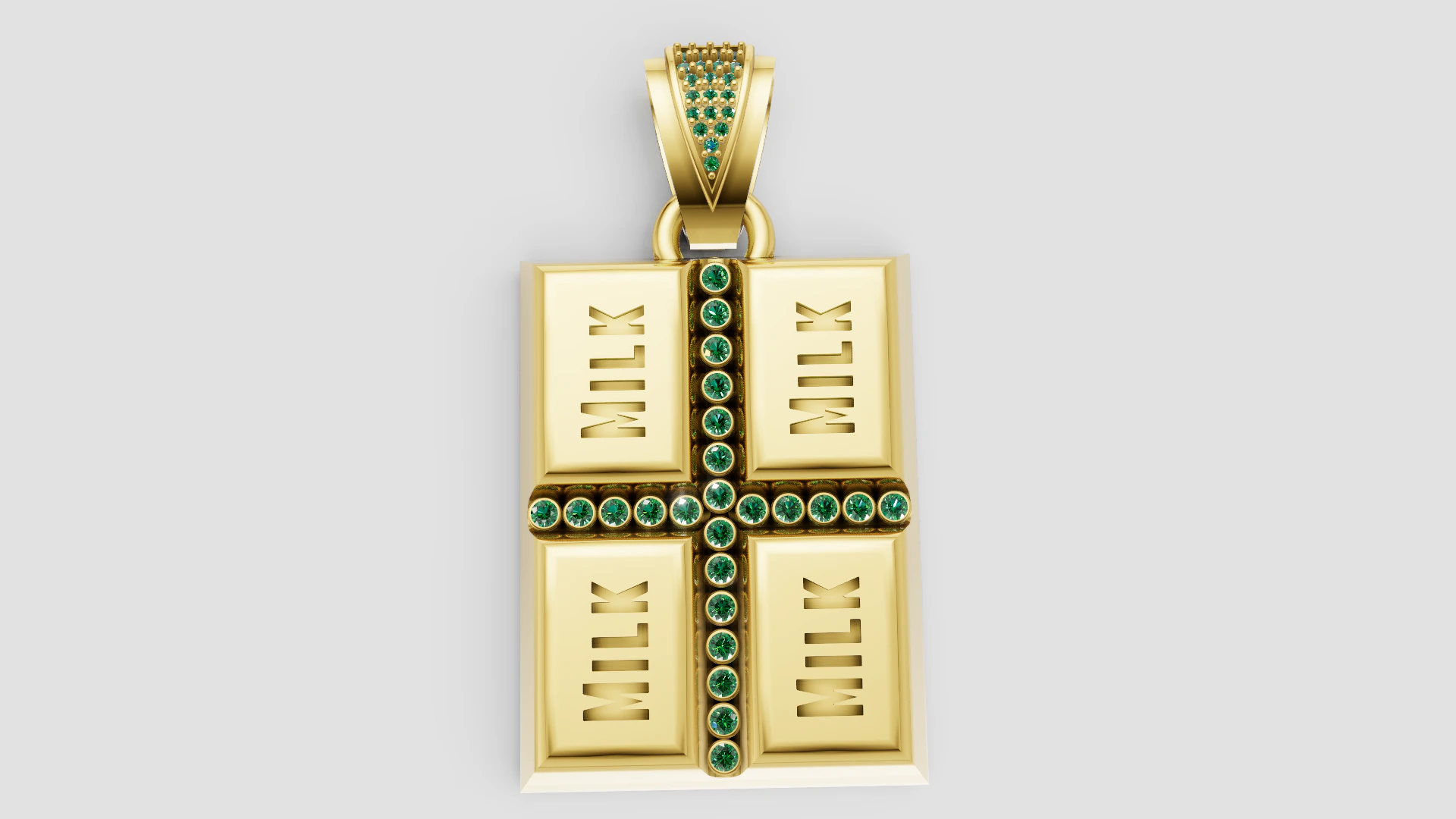 GIFT GOLD PENDANT 3D Print Model .c4d .max .obj .3ds .fbx .stl .blend 