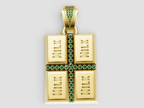 GIFT GOLD PENDANT Modèles 3D en vedette