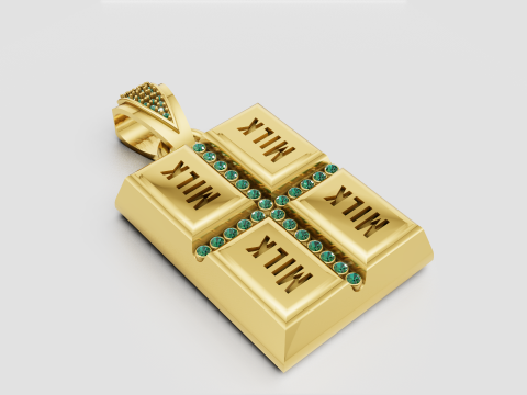 GIFT GOLD PENDANT 3D Print Model