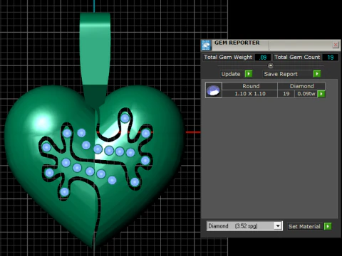HEART FACES PENDANT 3D Print Model
