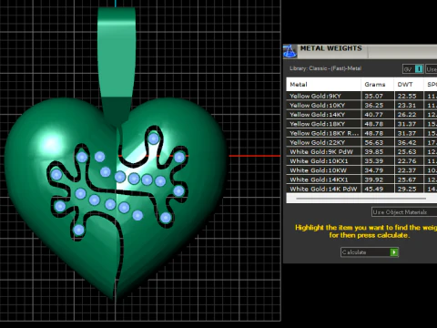 HEART FACES PENDANT 3D Print Model