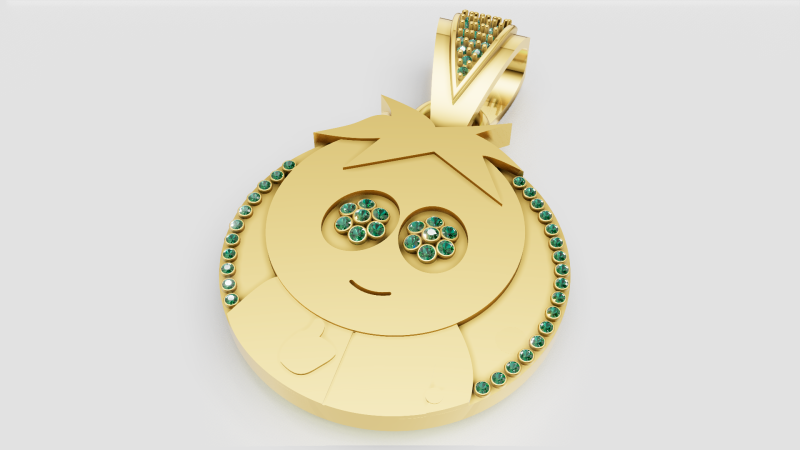 3D FACES PENDANT ROUND Model do druku 3D .c4d .max .obj .3ds .fbx .stl .blend