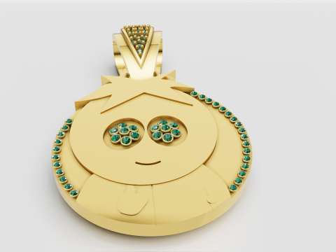 3D FACES PENDANT ROUND Model do druku 3D