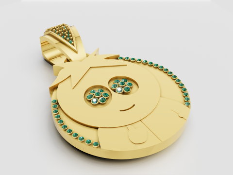 3D FACES PENDANT ROUND Model do druku 3D