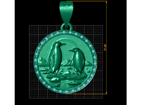 ROUND BIRD GOLD PENDANT 3D 打印模型