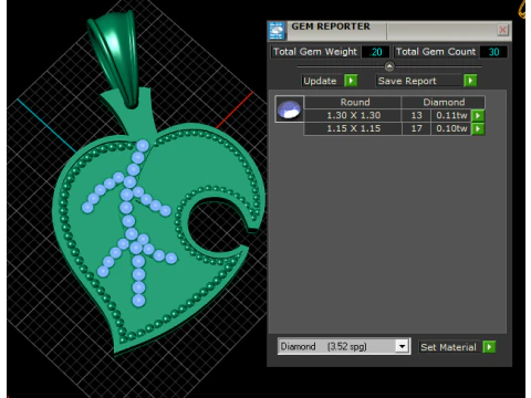 Gold Leaves Pendant 3D Printable Model 3D Print Model