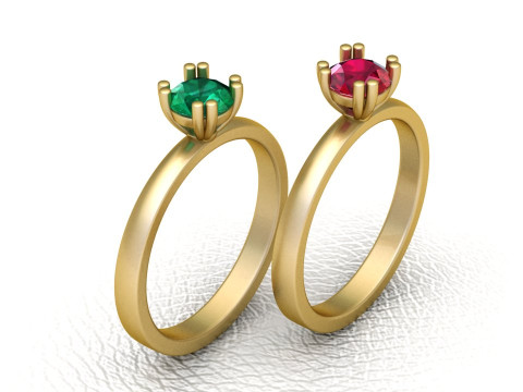 3D GOLD DIAMOUND RING 3D Print Model