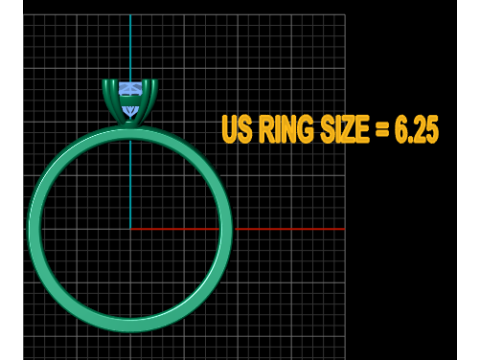 3D GOLD DIAMOUND RING 3D Print Model