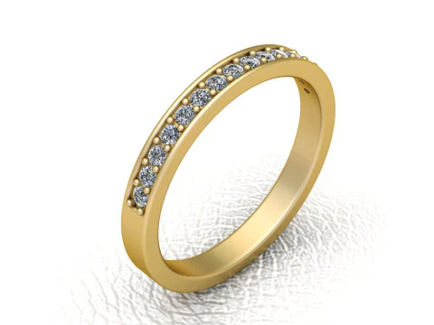 3D Gold Diamond Ring 3D Printable Model 3D Print Model