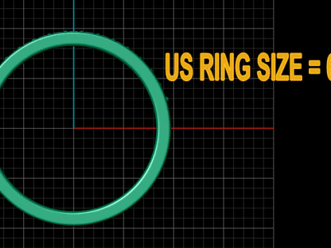 3D Gold Diamond Ring 3D Printable Model 3D Print Model