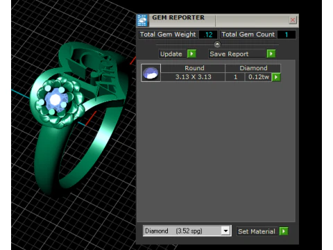 GOLD HEART RING 3D Print Model