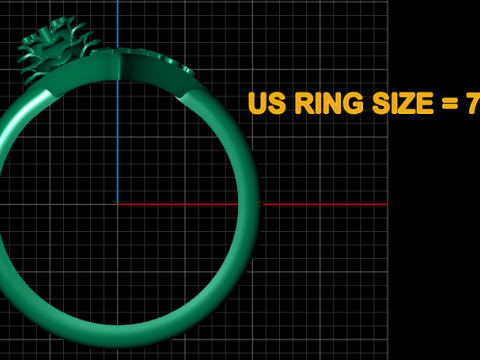 GOLD HEART RING 3Dプリントモデル